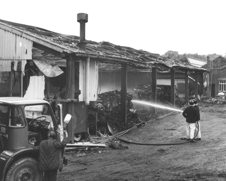 Fire services extinguish fire at Brookhouse Mill